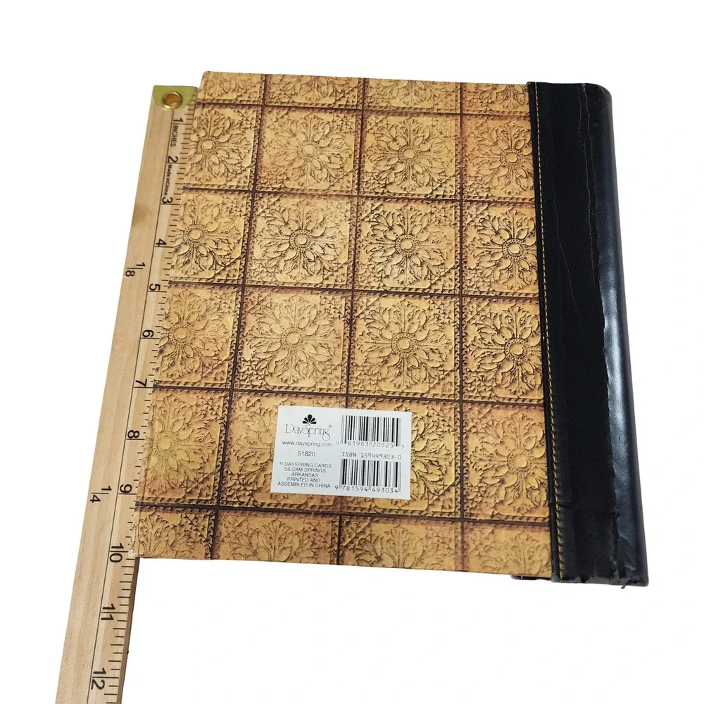 DaySpring Card Organizer Address Book Hebrews 10:24 Vintage Tile Pattern 51820